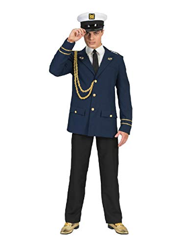 Pierro's Karnevalshop Marine Kapitän Jack Kostüm - Blau Gold - Gr. 56 58