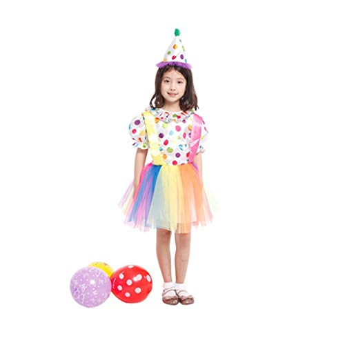 Tag des Kindes Tag des Kindes Leistung Kostüm Cosplay Clown Kleidung Halloween Set (Color : A, Größe : XL)