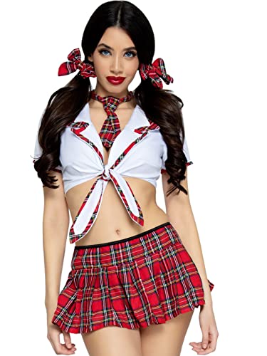 LEG AVENUE 53046 - Fräulein Prep School Kostüm, Größe XS, rot