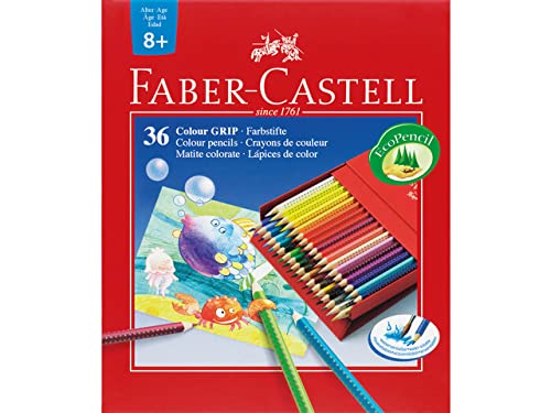 FABER-CASTELL Dreikant-Buntstifte Colour GRIP, Atelierbox