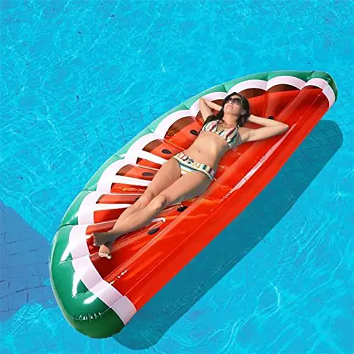 Lily&her friends - Riesige Pizzascheibe Einachtel Pizza Pool Party Float Raft Schwimmende Reihe, Aufblasbare schwimmende Lounge, Luxus Ozean liegendes Bett für Erwachsene & Kinder, mit 3L Fußpumpe
