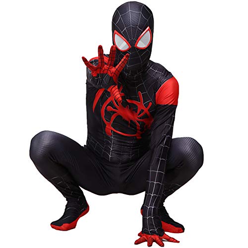 Kinder Erwachsene Spiderman-Kostüm Halloween Karneval Cosplay Spider-man Verkleidung Party Anzug Bühnen Performance Strumpfhose,Spandex/Lycra,D-(140~150) cm